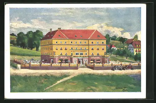 Künstler-AK Gallspach, Kurhotel Gallspach