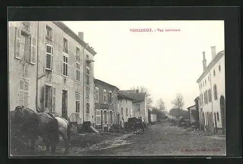 AK Virecourt, Vue intérieure, Strassenpartie im Ort