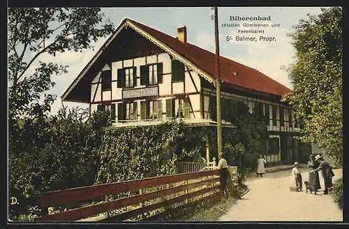 AK Gümmenen-Ferenbalm, Gasthaus Biberenbad Si. Balmer