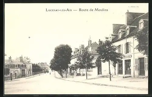 AK Lucenay-les-Aix, Route de Moulins