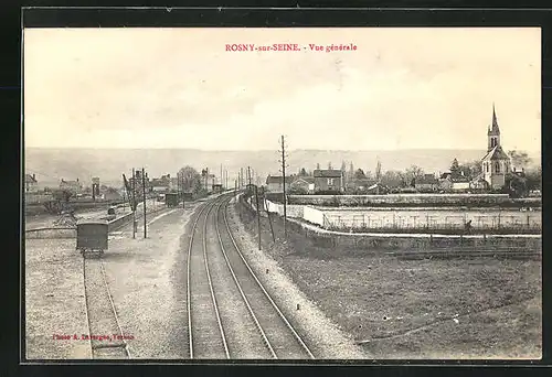 AK Rosny-sur-Seine, Vue générale, Totalansicht