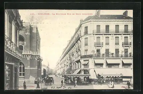 AK Toulouse, la Nouvelle Rue de Metz