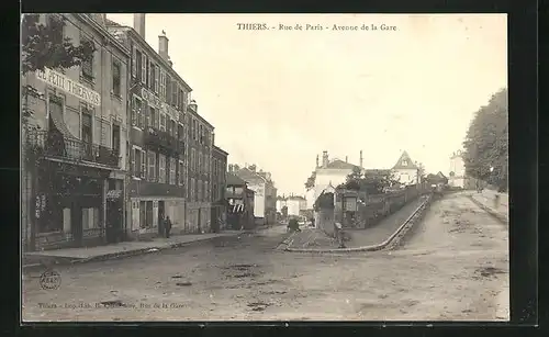 AK Thiers, Rue de Paris, Avenue de la Gare