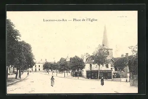 AK Lucenay-les-Aix, Place de l`Eglise