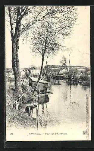 AK Corbeil, Vue sur l'Essonnes