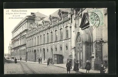 AK Valenciennes, L`Eglise Saint-Nicolas le Lycee et les Academies