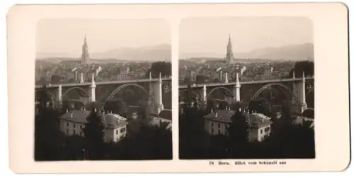 Stereo-Fotografie Neue Photographische Gesellschaft A.G., Berlin, Ansicht Bern, Blick vom Schänzli aus