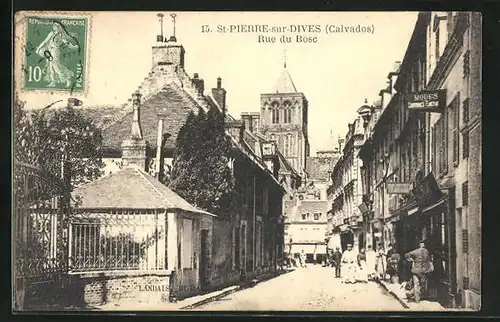 AK St-Pierre-sur-Dives, Rue du Bosc, Ortspartie