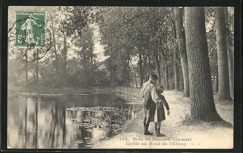 AK Meudon-Clamart, Idylle au Bord de l`Étang