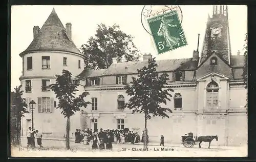 AK Clamart, La Mairie, Rathaus