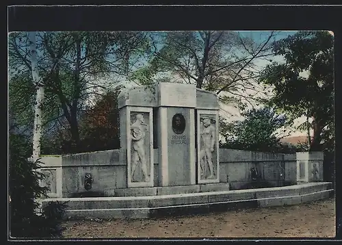 AK Erfurt, Richard Breslau-Denkmal in den Anlagen an der Bismarck-Strasse