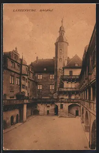 AK Langenburg, Ansicht vom Schlosshof