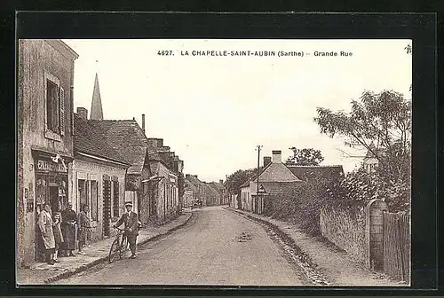 AK La Chapelle-Saint-Aubin, Grande Rue