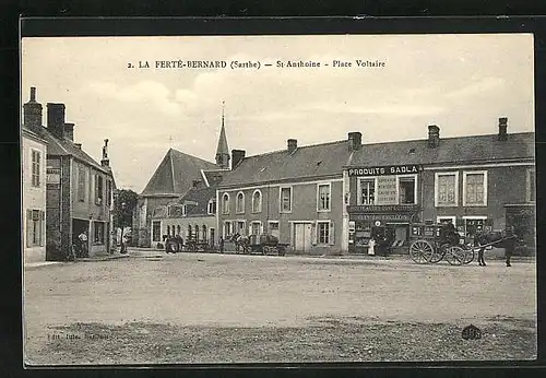 AK La Ferté-Bernard, Saint-Antoine, Place Voltaire