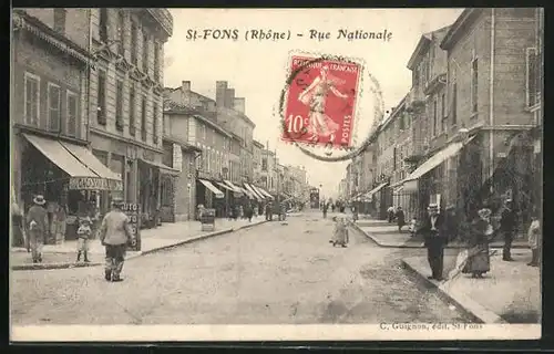 AK St-Fons, Rue Nationale, Strassenpartie