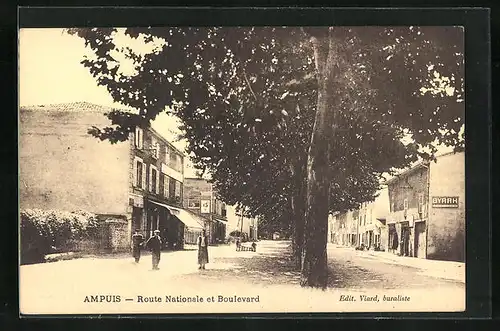 AK Ampuis, Route Nationale et Boulevard