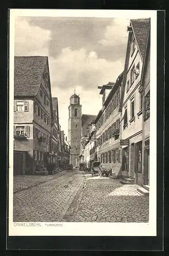 AK Dinkelsbühl, Strassenblick in die Turmgasse