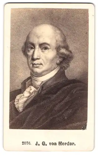 Fotografie Portrait J. G. von Herder, Dichter