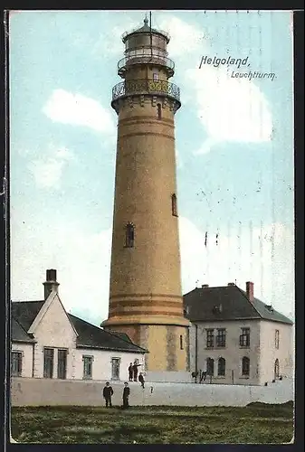 AK Helgoland, Gebäude am Leuchtturm