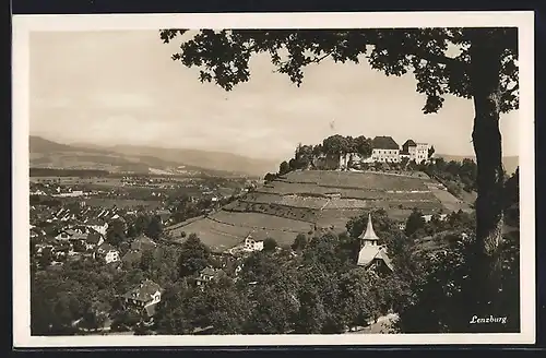 AK Lenzburg, Teilansicht mit Schloss