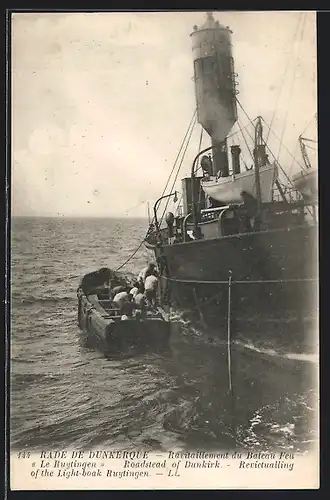 AK Dunkerque, Ravitaillement du Bateau Feu Le Ruytingen