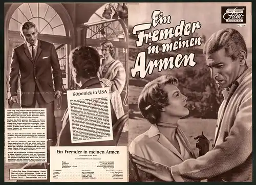 Filmprogramm DNF Nr. 4328, Ein Fremder in meinen Armen, Jeff Chandler, June Allyson, Regie Helmut Käutner