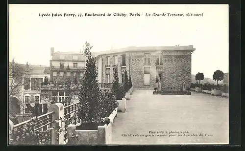 AK Paris, Lycée Jules Ferry, 77, Boulevard de Clichy, La Grande Terrasse, Côté ouest