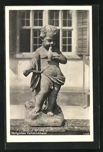 AK Veitshöchheim, Statue im Hofgarten