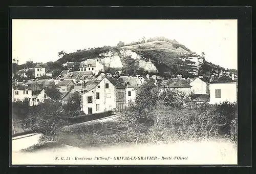 AK Orival-le-Gravier, Route d`Oissel