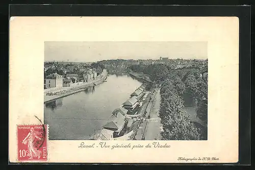 Präge-AK Laval, Vue générale prise du Viaduc