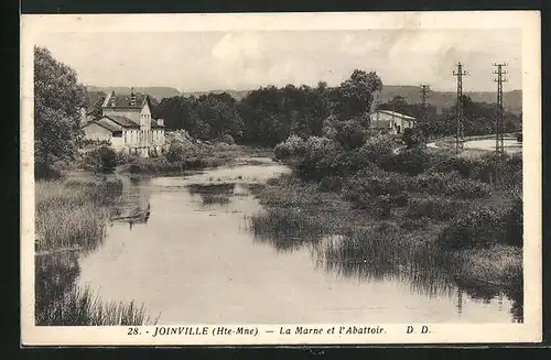 AK Joinville, La Marne et l`Abbatoir