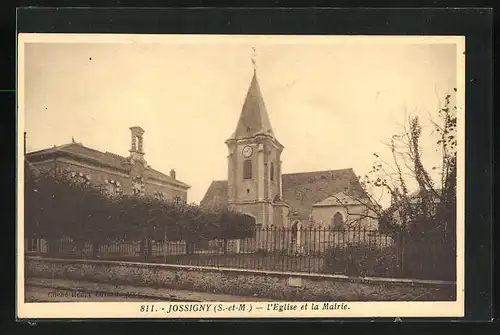 AK Jossigny, L`Eglise et la Mairie