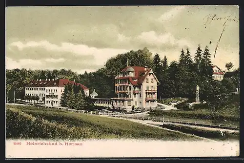 AK Herisau, Blick zum Kurhaus Heinrichsbad