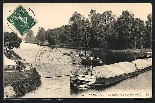 AK Nemours, Le Loing vu de la Passerelle