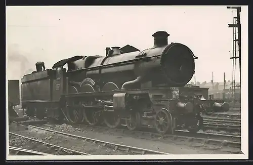 AK Dampflokomotive mit Mann auf dem Tender