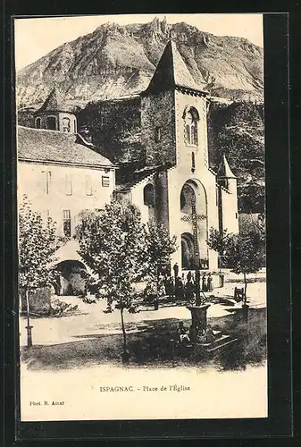 AK Ispagnac, Place de l`Église