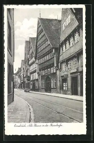 AK Osnabrück, alte Häuser in der Bierstrasse