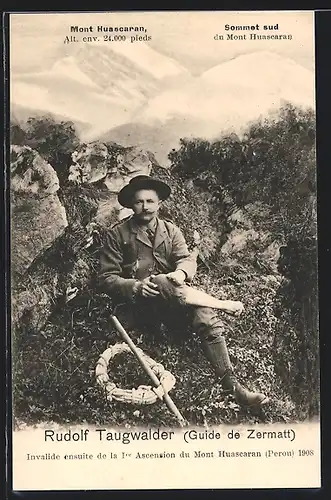 AK Zermatt, Rudolf Taugwalder, Guide de Zermatt, Bergsteiger und Führer