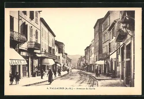 AK Vallauris, Vue et Avenue du Golfe