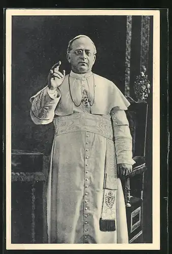 AK Papst Pius XI. im Talar