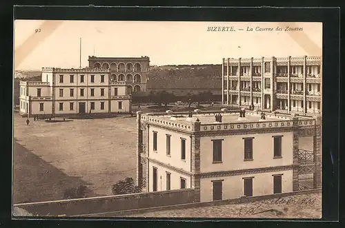 AK Bizerte, Vue en la Caserne des Zouaves