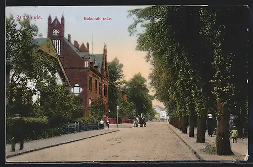 AK Buxtehude, Ansicht der Bahnhofstrasse