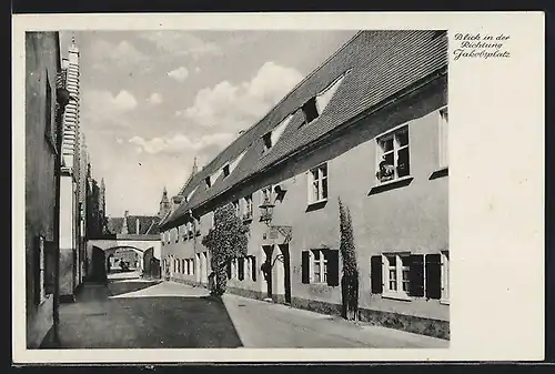 AK Augsburg, Blick Richtung Jakobsplatz