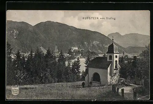 AK Kufstein, Blick von Stafing, Kirchlein