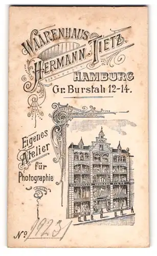 Fotografie Hermann Tietz, Hamburg, Ansicht Hamburg, Waarenhaus Hermann Tietz, Gr. Burstalh 12-14