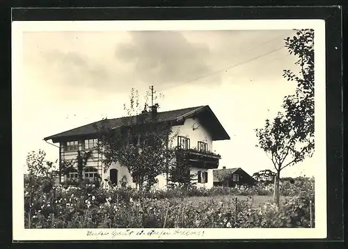 AK Bad Kohlgrub, Pension mit Balkon