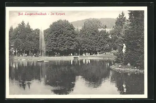 AK Bad Langenschwalbach, Partie im Kurpark