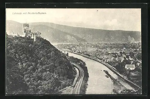 AK Lahneck, Panorama mit Niederlahnstein