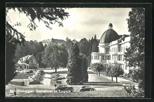 AK Bad Wildungen, Badehotel im Kurpark