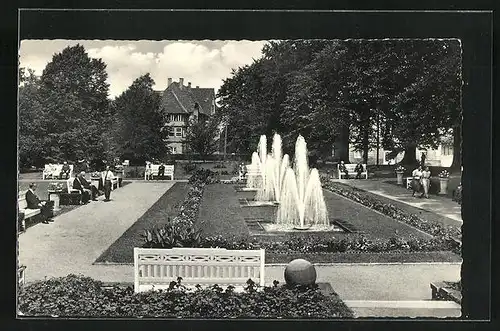 AK Bad Nenndorf, Sonnengarten mit Springbrunnen